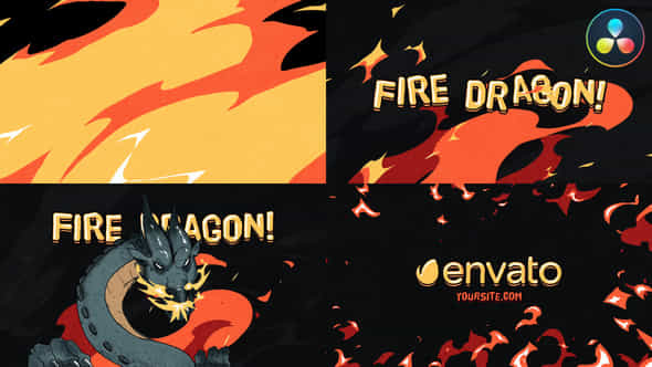 Fire Dragon Logo For Davinci Resolve - VideoHive 50345546