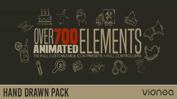Hand Drawn Elements Pack | After Effects Presets - VideoHive 17449750