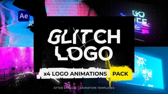 Glitch Logos Intro Pack - VideoHive 36260957