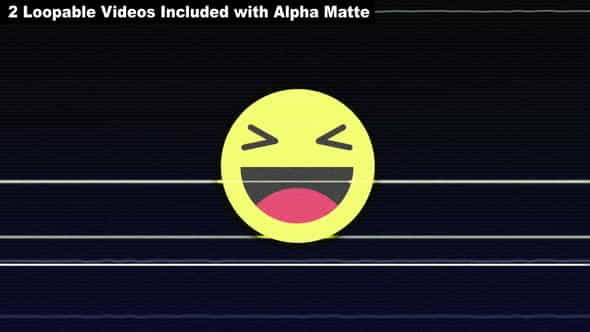 Glitch Smiling Emoji Package - VideoHive 24623478
