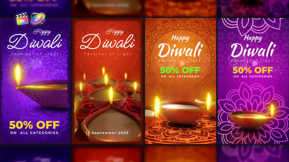 Diwali Festival Stories Pack - VideoHive 48735377