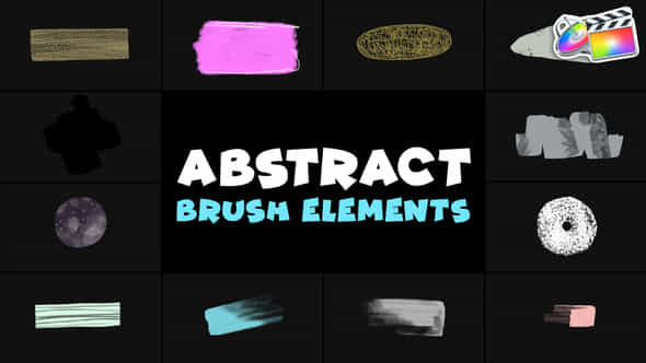 Abstract Brush Elements - VideoHive 48542254