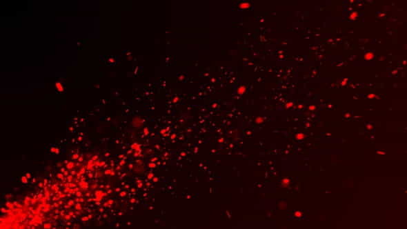 Flying Bright Red Fire Sparks - VideoHive 32383174