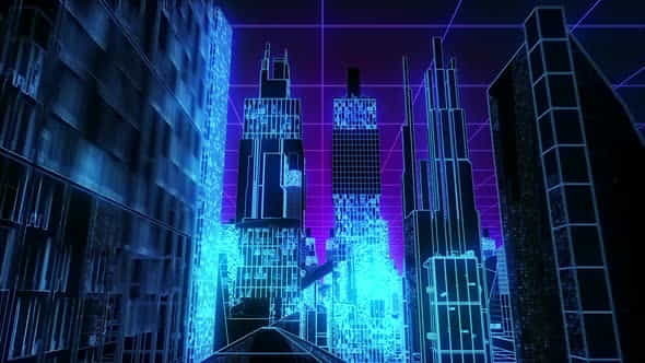 Neon Cyberpunk City - VideoHive 25912648