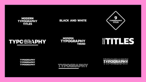 Typography Titles Text - VideoHive 45777277