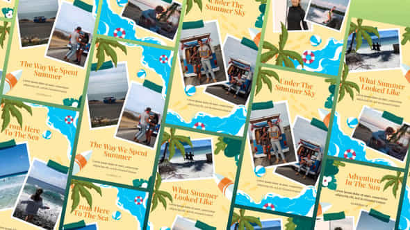 Photo Slide Show Summer Story Vertical - VideoHive 58417291