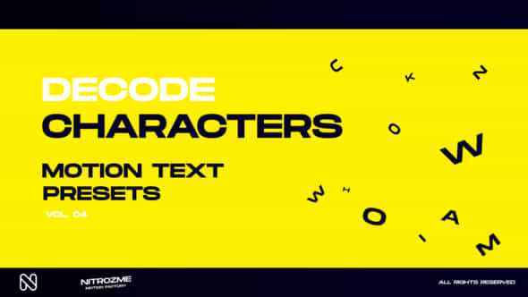 Characters Motion Text - VideoHive 45757011
