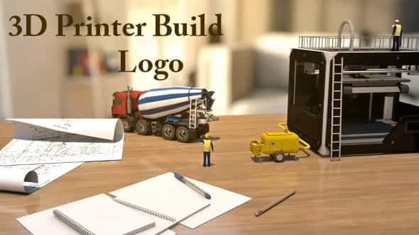 3D Printer Build Logo - VideoHive 20419455