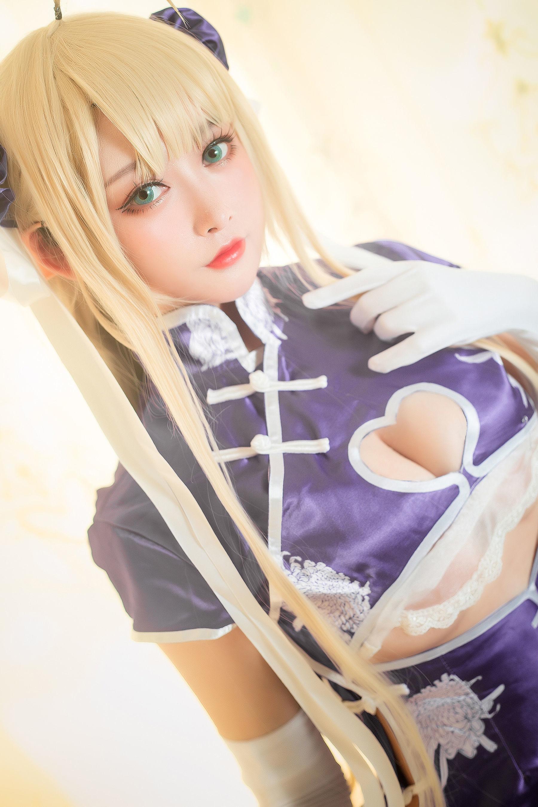 [网红COSER] 高颜值coser念念_D – 半人马旗袍 写真集(14)