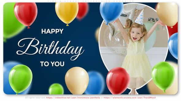 Kids Birthday Celebration Memories - VideoHive 37928364