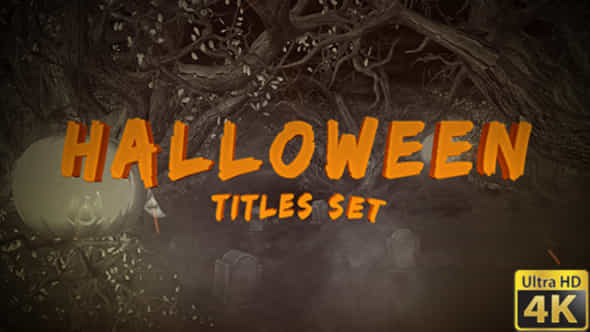 Halloween Titles Set - VideoHive 20821624