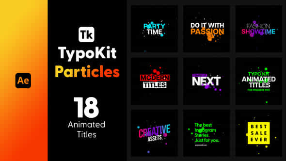 Typo Kit Particles - VideoHive 44565286