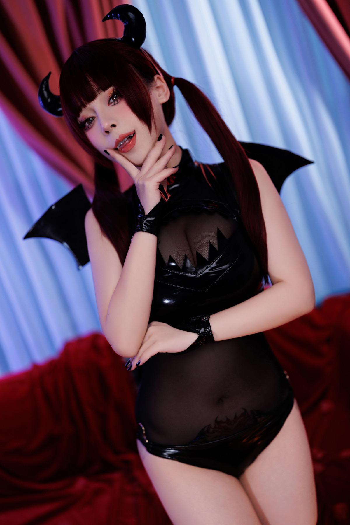 Cosplay 胡桃猫Kurumineko 魅魔 Succubus(5)