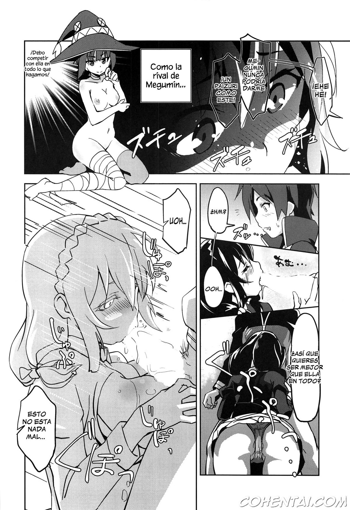 Hitori Ecchi ni Rival o! (Kono Subarashii Sekai ni Syukufuku o!) xxx comics manga porno doujin hentai español sexo 