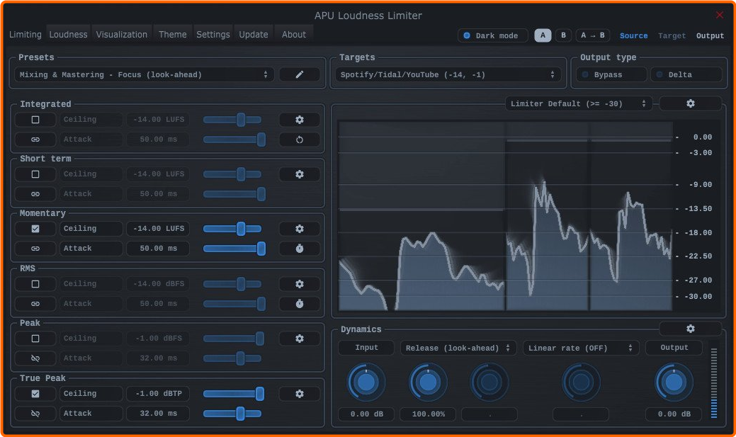 APU Software APU Loudness Limiter 3.2.8 Win MacOS