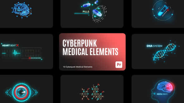 Cyberpunk Medical Elements - VideoHive 44729756