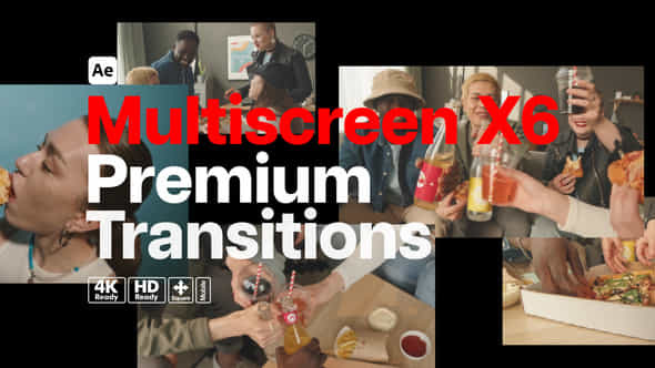 Premium Transitions Multiscreen X6 - VideoHive 52788522
