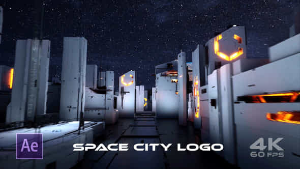 Space City Logo 4K - VideoHive 39624027