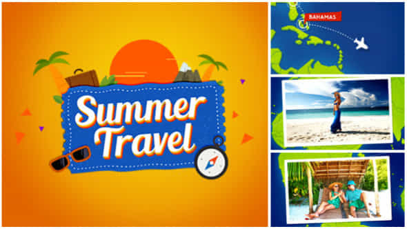 Summer Travel Map Gallery - VideoHive 7564145