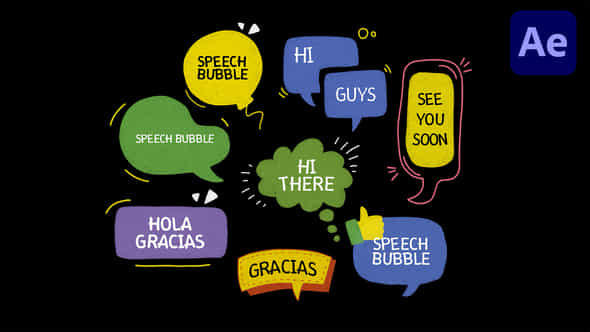 Lovely Speech Bubble Ae - VideoHive 57712202