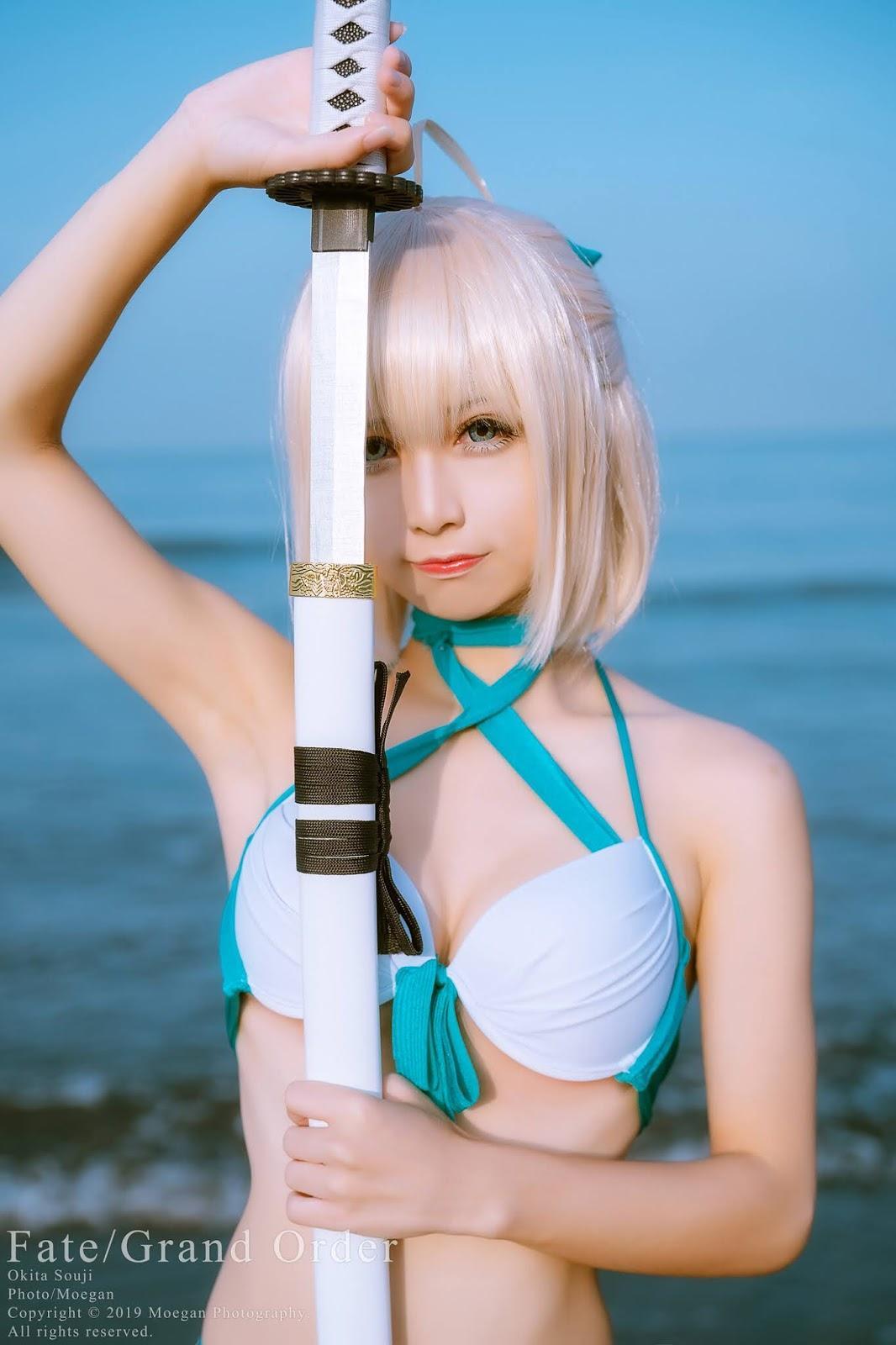 Cosplay [沖田凜花Rinka] 沖田総司 水着ver. (Fate Grand Order)(6)