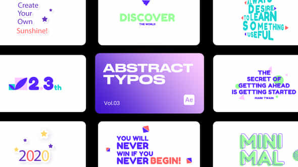 Abstract Typo 03 - VideoHive 43752475