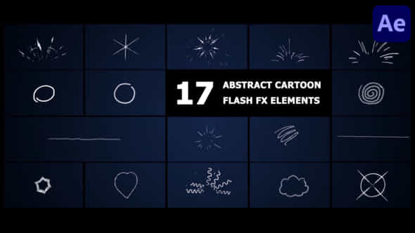 Abstract Cartoon Flash Fx Elements After Effects - VideoHive 50310966