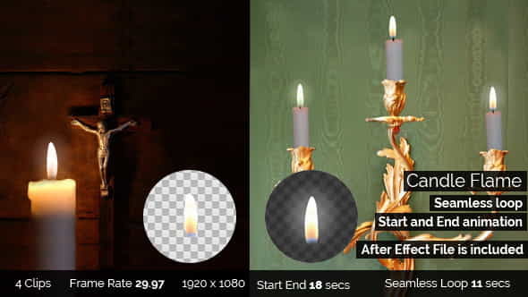 Candle Flame - Seamless Loop - VideoHive 12154201