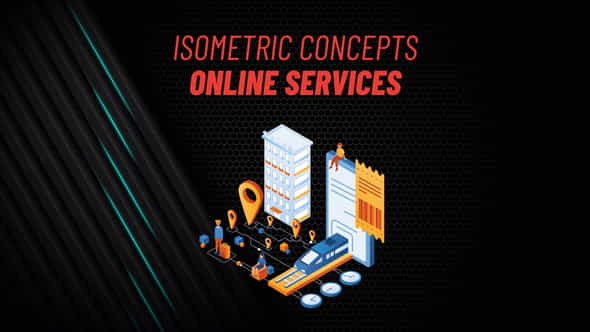 Online Services - Isometric Concept - VideoHive 31813495