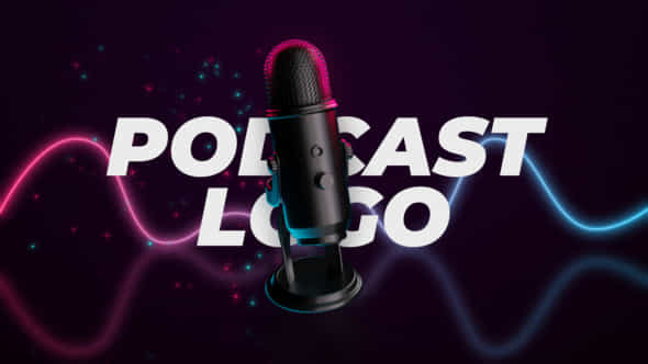 Podcast Microphone Logo Reveal - VideoHive 50894748