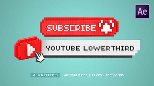 Youtube Lowerthird Subscribe - VideoHive 41317702