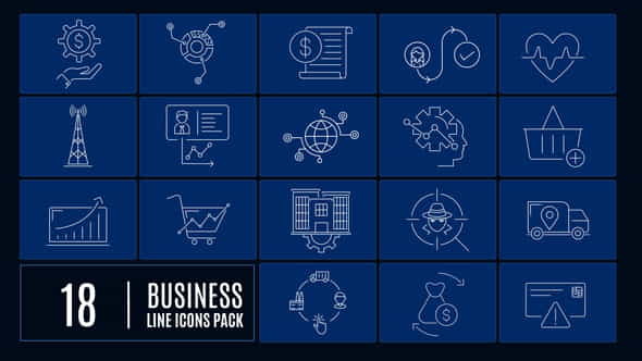 BusinessLine Icons - VideoHive 26185416