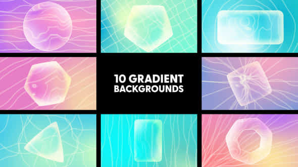 Gradient Glass Backgrounds - VideoHive 44107204