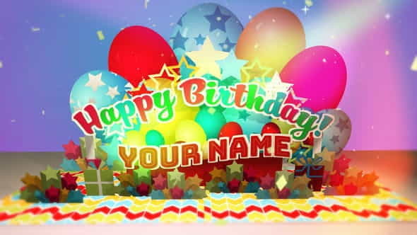 Birthday Pop Up Card Title - VideoHive 27616587