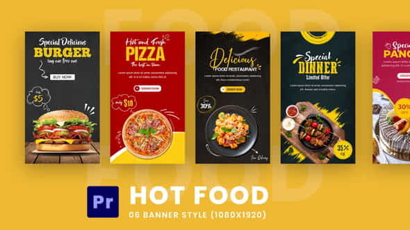 Food Sale Instagram Stories Pack - VideoHive 35584501