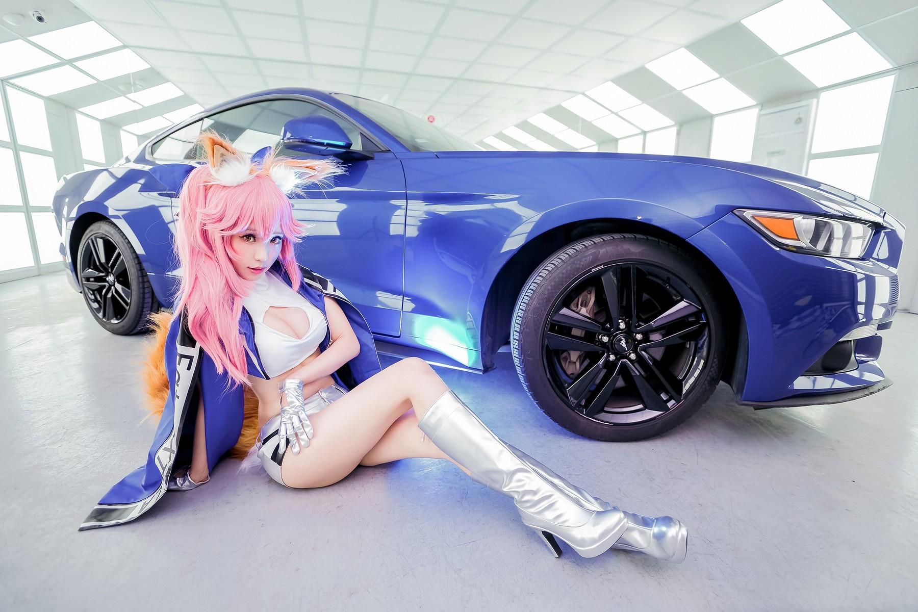 Cosplay ElyEE子 玉藻前赛车(15)