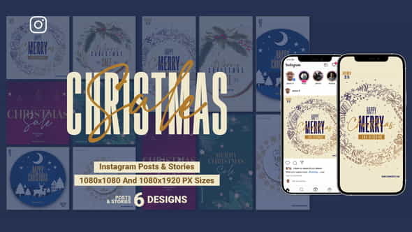 Merry Christmas Sale Instagram Ad - VideoHive 34916398