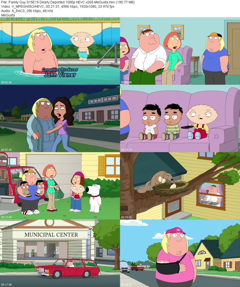 Family Guy S15E19 Dearly Deported 1080p HEVC x265-MeGusta