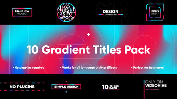 10 Gradient Titles Pack Premiere Pro - VideoHive 49487733