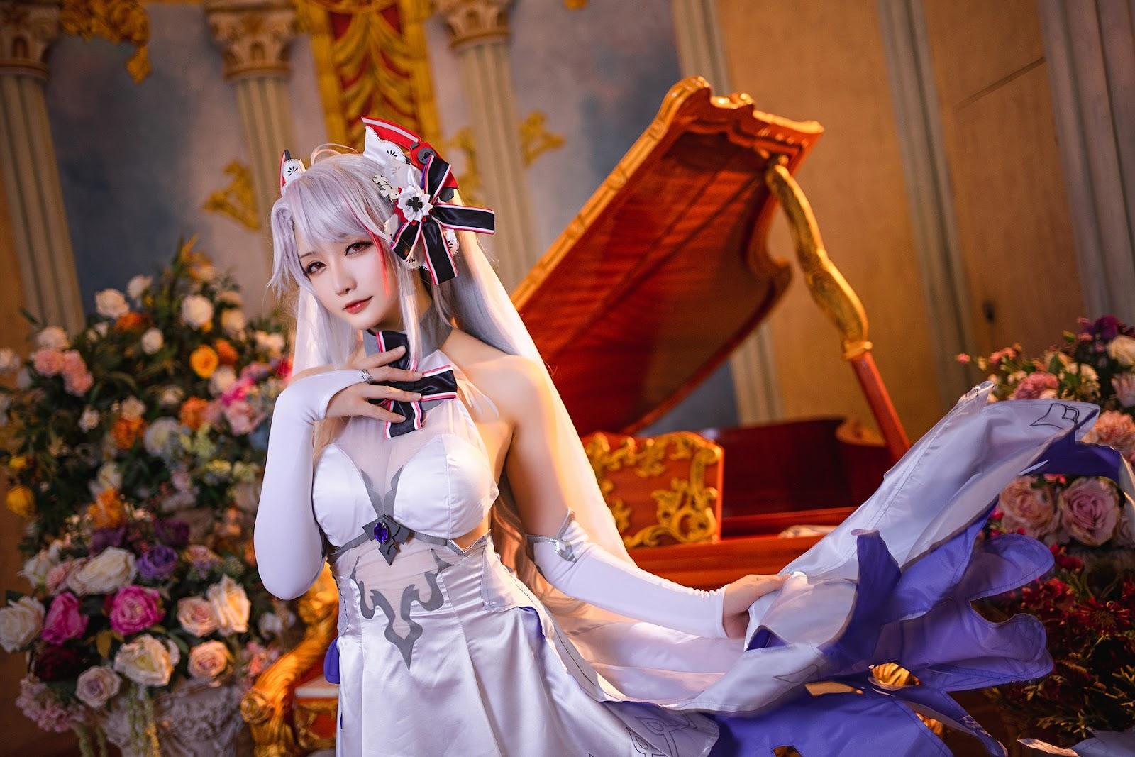 Cosplay 星之迟迟Hoshilily 秘密花园 欧根婚纱(10)