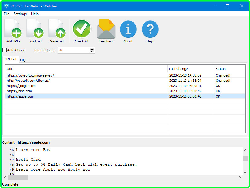 VovSoft Website Watcher 1.3 Sx9czPQA_o