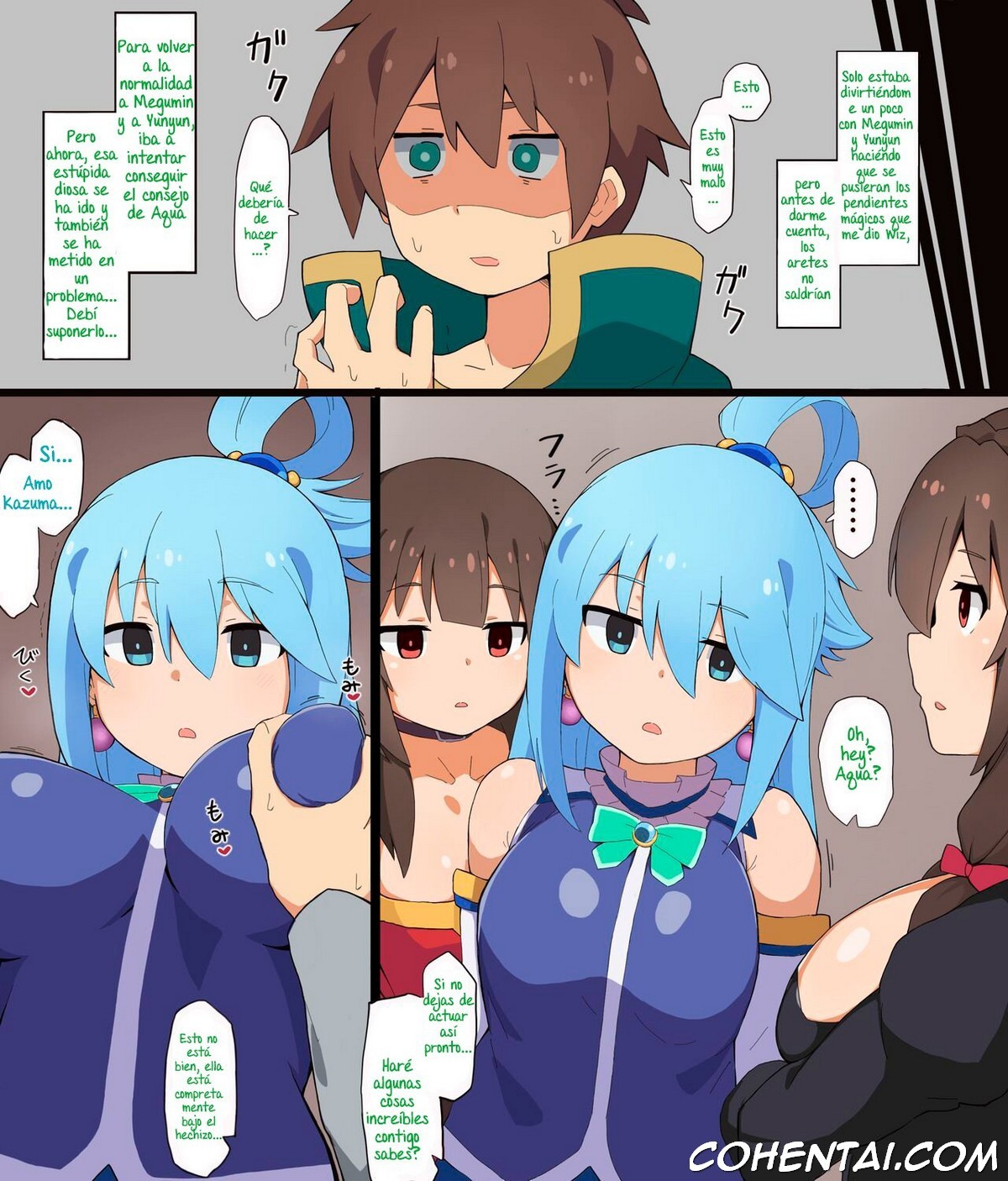 Konosuba Hypnotic Earrings (Kono Subarashii Sekai ni Syukufuku o!) xxx comics manga porno doujin hentai español sexo 