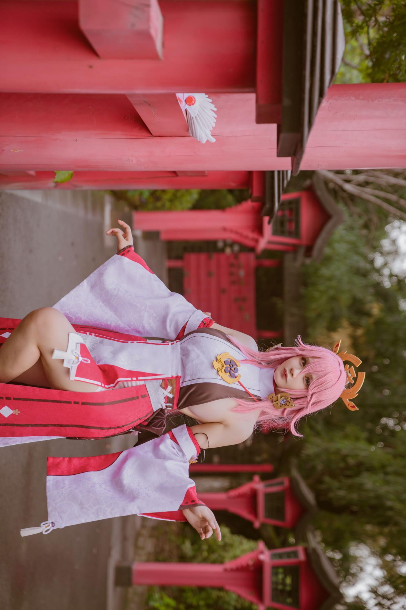 Cosplay 前羽_rr 原神 八重神子(53)