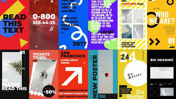 Bold Minimalism Posters Package - VideoHive 50546447