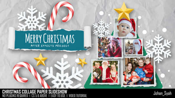 Christmas Collage Paper Slideshow - VideoHive 55835359