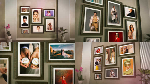 3D Photo Slideshow Wall Gallery - VideoHive 57275100