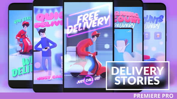 Food Delivery Instagram Stories for - VideoHive 26689975