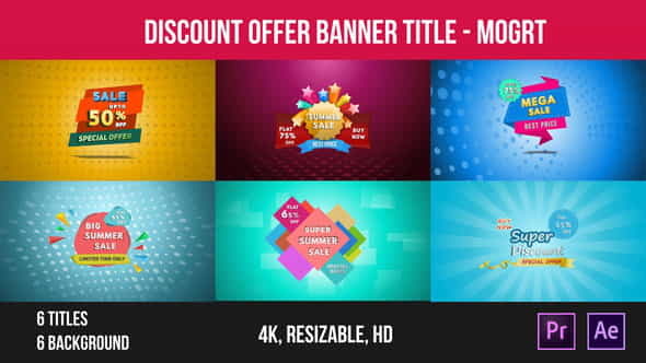 Discount Offer Banner Title - - VideoHive 23089181