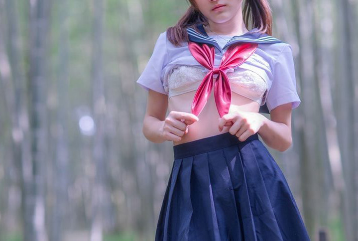 Xiaoding cosplay-green onion campus uniform without holy light set 13