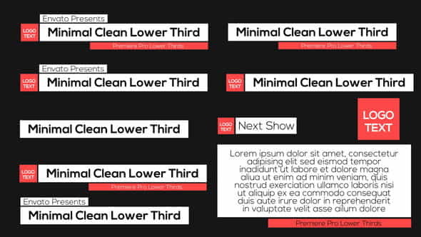 Minimal Clean Lower Thirds - VideoHive 25871059